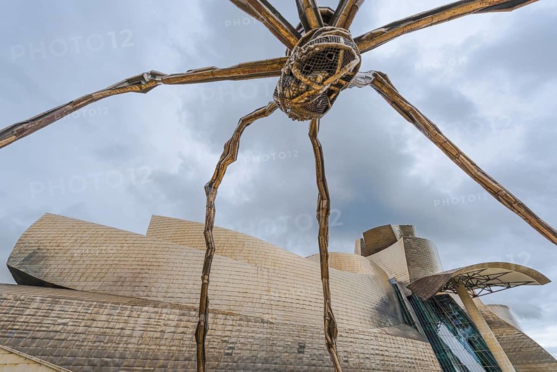The Guggenheim Museum and the Maman Spider Sculpture in Bilbao, Spain