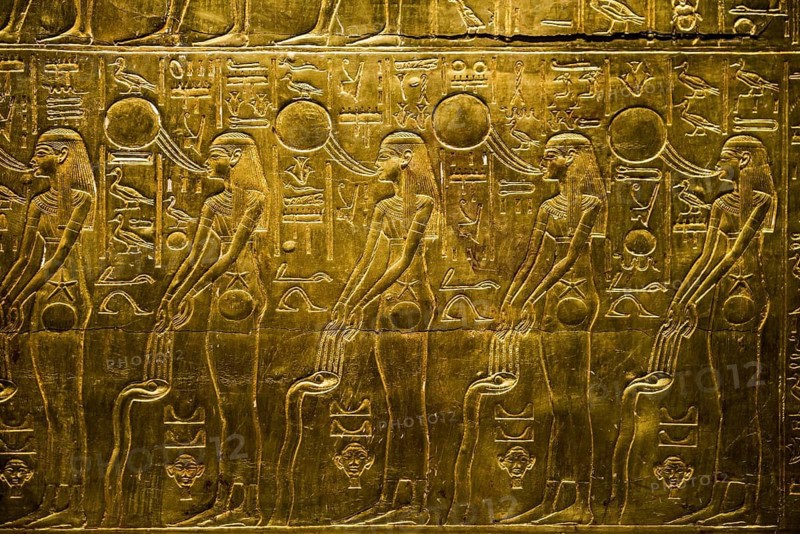 Pharaoh Tutankhamun's gold treasure, the Grand Egyptian Museum, Grand Egyptian Museum, GEM, Giza, Cairo, Egypt