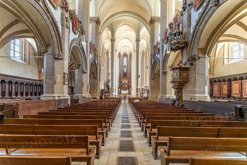 Interior of the Black Church in Brasov or Kronstadt, Transylvania, Romania
