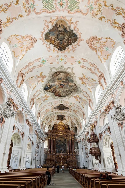 Baroque church, interior view, Jesuit church, old town, Lucerne, Lake Lucerne, Canton of Lucerne, Switzerland