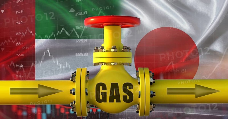 Emirati gas export pipeline to Japan. Gas exports from the United Arab Emirates to Japan on financial chart