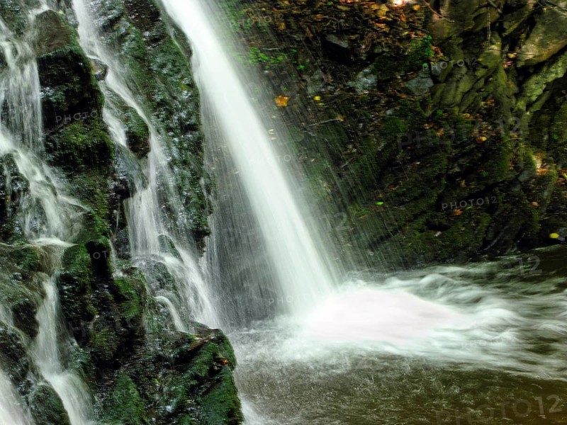 Fairy Glen Falls, Rosemarkie on the Black Isle, magical atmosphere, motion blur, Fortrose, Scottish Highlands, Scotland, Great Britain