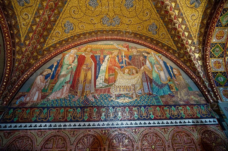 Elizabeth Kemenate, medieval woman's chamber, Wartburg, castle in the Thuringian Forest, UNESCO World Heritage, interior view, Eisenach, Thuringia, Germany
