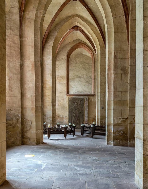 Interior view, Eberbach Abbey, Cisterzine Abbey in Eltville am Rhein im Rheingau, Hesse, Germany