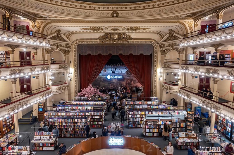 Ateneo Grand Splendid bookstore, a former theater, tourist attraction in Buenos Aires, Argentina