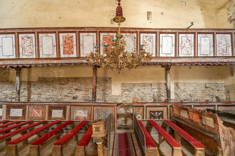 Interior of the Saxon fortified church in Viscri or Deutsch-Weisskirch, Transylvania, Romania