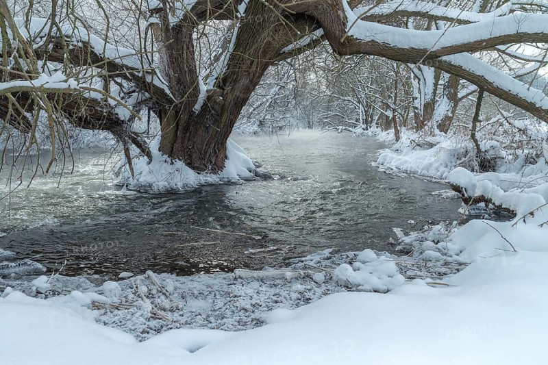 Germany, Greiz, Mildenfurth, Thuringia, Weidatal, Wünschendorf, ice, flowing water, river, ice, landscape, river, snow, Vogtland, winter