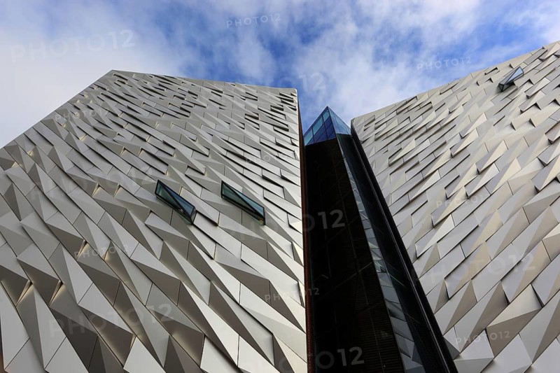 Titanic Museum in Belfast, Northern Ireland, The Titanic Belfast is a visitor attraction that opened in 2012 and is a monument to Belfast's maritime heritage on the site of the former Harland & Wolff shipyard in the Titanic district of the city where the RMS Titanic was built