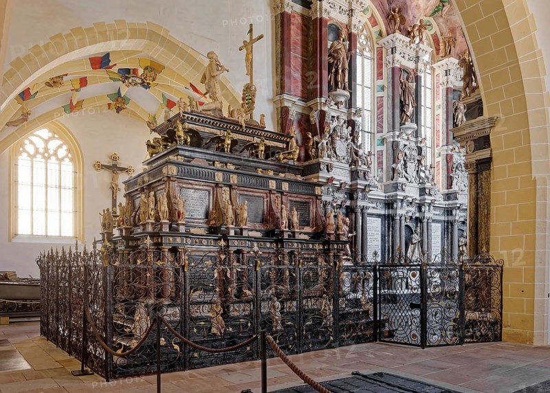 Burial place of the Wettins, Freiberger Dom St. Marien, religious building, interior, Silberweg interior, ore mining, silver mining, Margrave Otto the Reiche, Wettiner, Freiberg, Saxony, Germany