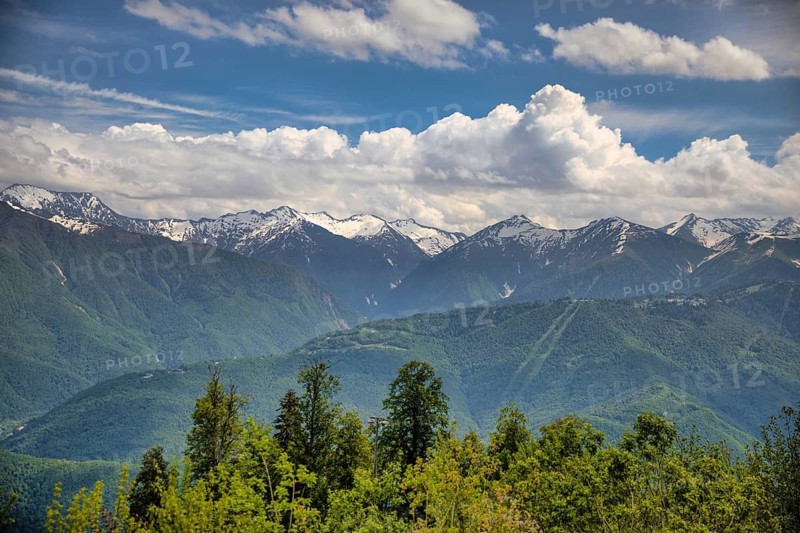Mountain landscape. Krasnaya Polyana. Sochi. Russia
