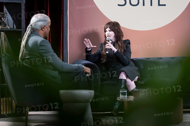 Sophie Thatcher talking to Elvis Mitchell in The Elvis Mitchell Suite during the 79th Cannes International Film Festival. The 79th Cannes International Film Festival will take place from May 12 to 23, 2026