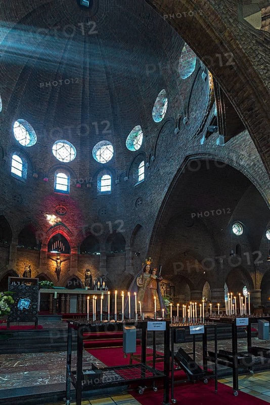 Altar room with sacrificial candles, St. Jacobuskerk, Enschede, Netherlands
