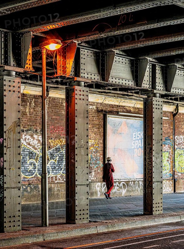 Railway underpass at Ostbahnhof in the street of the Paris Commune, Berlin, Germany