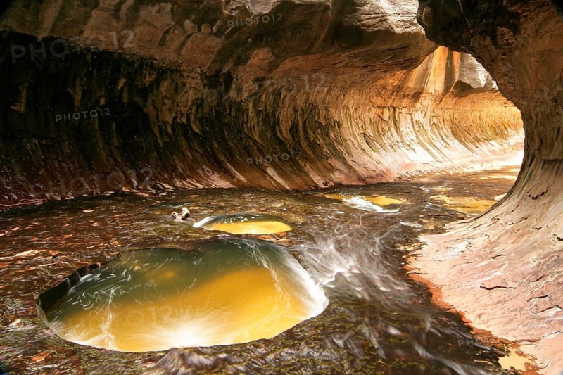 Geography, travel, rocky landscape, Arizona, Zion NP, Subway, Underground River, USA, Underground River, ARIZONA, USA