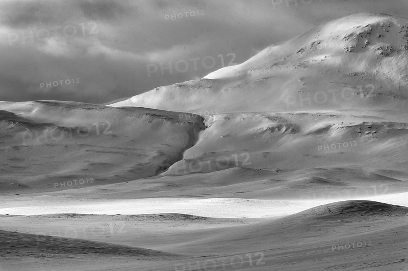 Winter landscape at Kungsleden, Kebnekaisefjäll, Norrbotten, Lapland, Sweden, March 2020