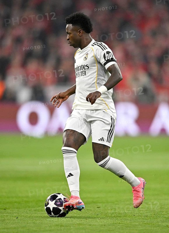 Vinicius Junior Real Madrid (07) Action on the ball Football UEFA Champions League CL Allianz Arena, Munich, Bavaria, Germany