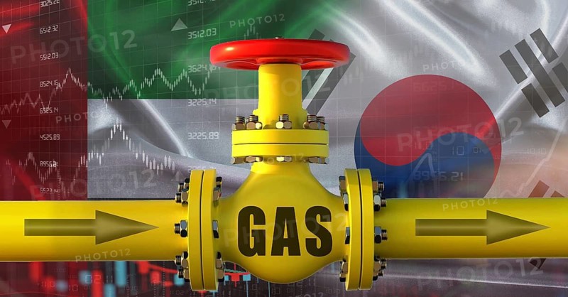 Emirati gas export pipeline to South Korea. Gas exports from the United Arab Emirates to South Korea on financial chart