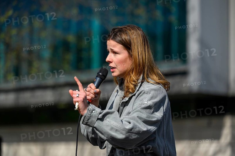 Luisa Neubauer talks about Fridays for Future at the International Climate Strike. CDU headquarters Berlin, 24.04.2026