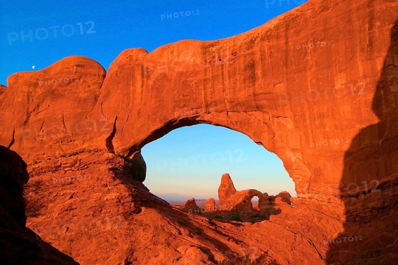 The Windows, Window Arch, Window Arch, Bridge, Utah, USA, Arches National Park, Silhouette, Erosion, Sandstone, Arches National Park, United States
