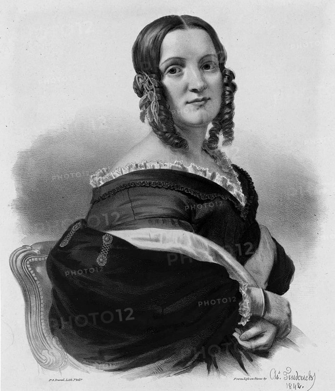 Angelica Singleton Van Buren (born 13 February 1818 in Wedgefield, Sumter County, South Carolina, died 29 December 1877 in New York City) was the daughter-in-law of the eighth US President, Martin Van Buren. He had been a widower for some time, which is why she served as First Lady of the United States from 1838 onwards. American history, authentic, digitally restored reproduction of a 19th-century original, exact date of the depiction unknown, historical