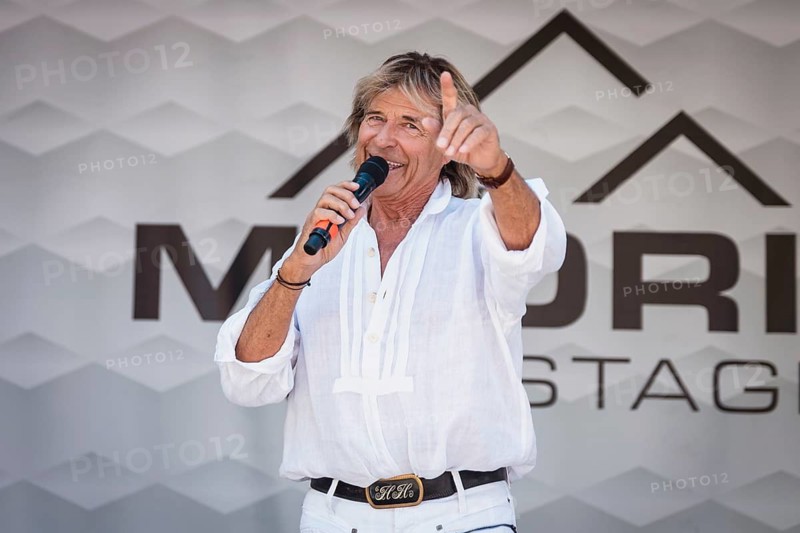 Open-air concert on 27 June 2026 by Hansi Hinterseer at the Medrig Alm in See im Paznaun Austria to mark the start of the summer season. Around 2, 000 visitors celebrated the start of the Paznaun mountain summer together with locals, families and fans of Schlager music