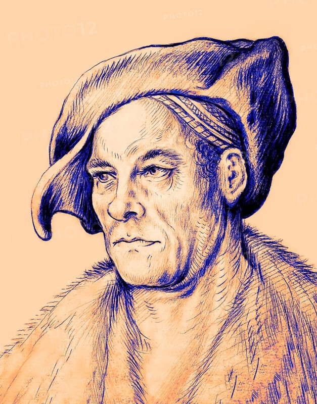 Portrait of Jakob Fugger, 1459, 1525, German businessman, digitally edited