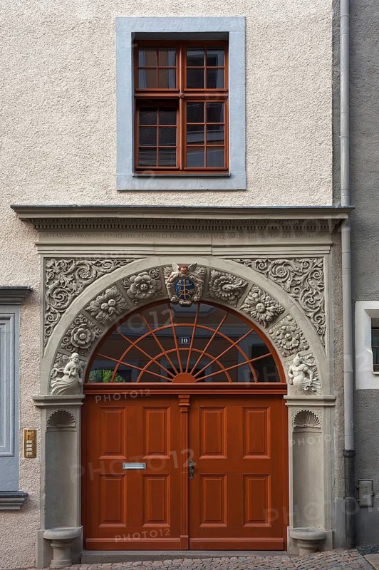 Entrance portal from 1587, Görlitz, Upper Lusatia, Saxony, Germany