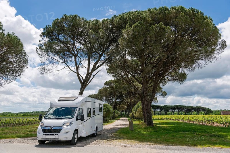 Vacation with a motorhome at a winery in France
