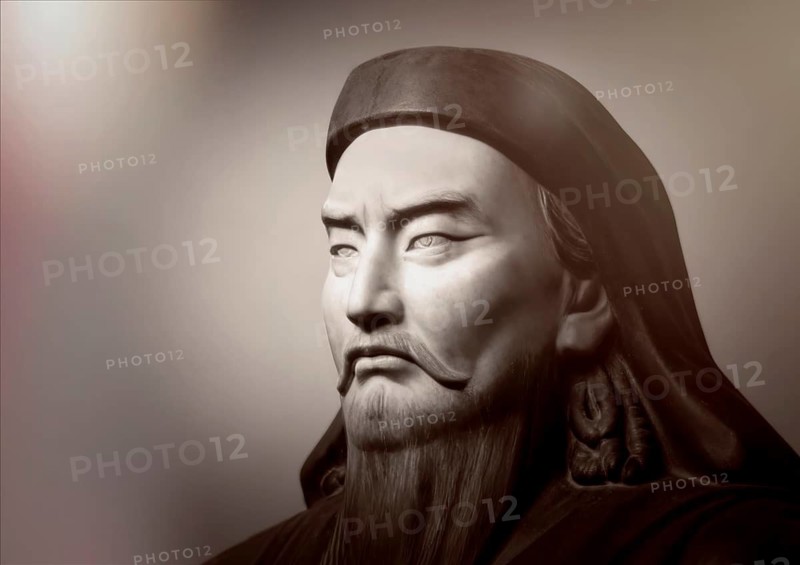 Genghis Khan, Dschingis Khan, or Chinggis Khan, born Temüjin, Temüdschin or Temüüdschin, c.?1162 – 1227, also known as Chinggis Khan, founder and first khan of the Mongol Empire, digitally edited based on a bust