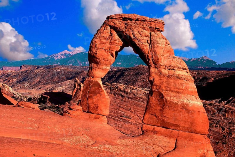 Delicate Ark, Utah, USA, Arches National Park, evening light, erosion, sandstone. e: USA, Arches NP