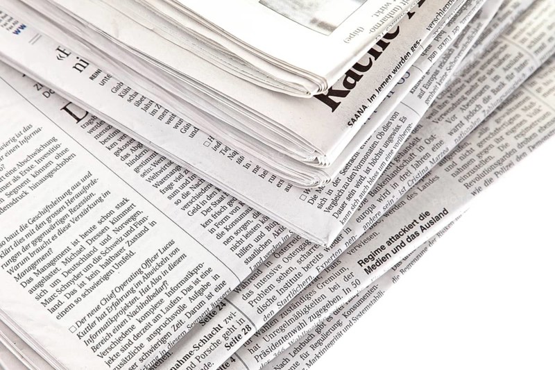 Old newspapers and magazines in a pile, Austria