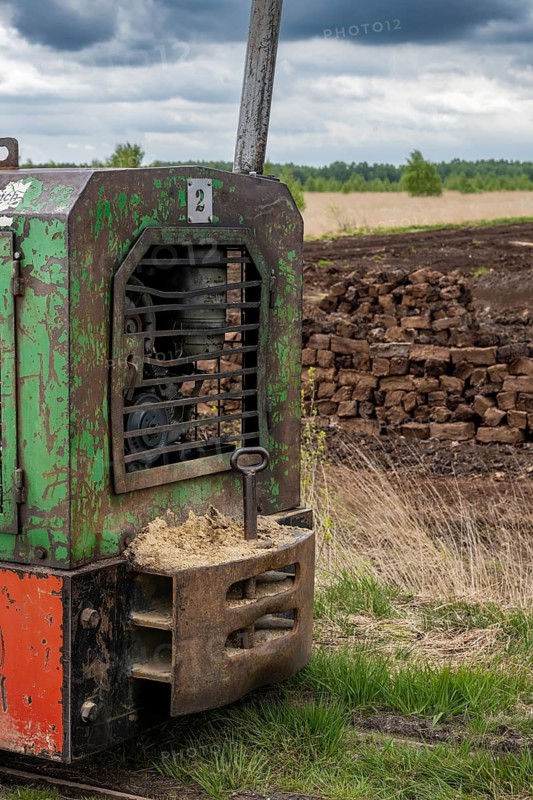 Moor track for peat mining in the moor, Goldenstedt, Lower Saxony, Germany