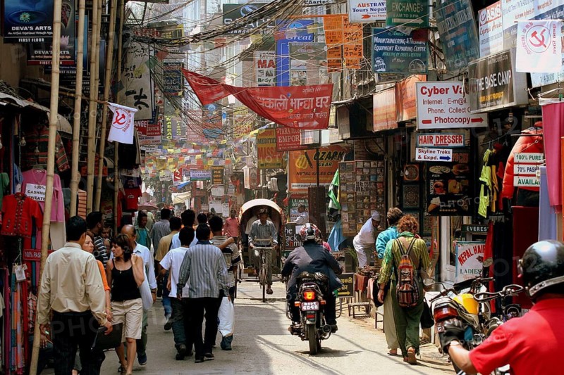Tamal Kathmandu Nepal, shopping street, city, center