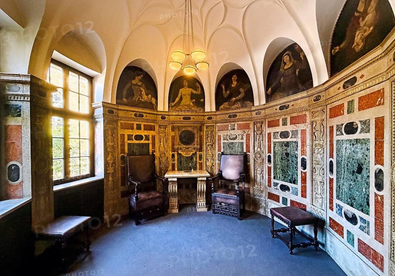 Kaiserzimmer, small tower room at the ballroom in the New Town Hall, historic retreat for Emperor Wilhelm II, Free Hanseatic City of Bremen, Germany