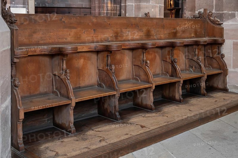15th century choir stalls in St. Lorenz Church, Nuremberg, Middle Franconia, Bavaria, Germany