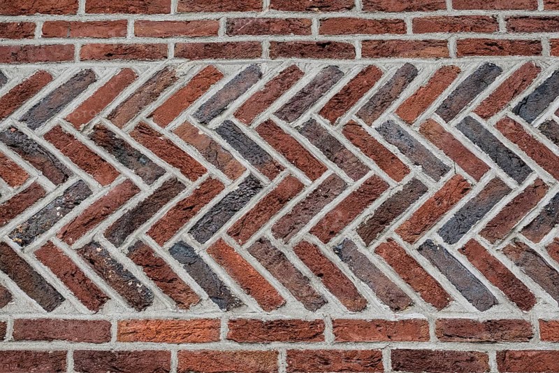 House wall, brick wall, brick wall, bricks, herringbone pattern, background, texture, Münsterland, North Rhine-Westphalia, Germany