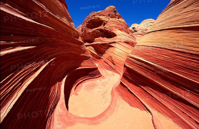 Geography, travel, The Wave, wave, rocky landscape, Paria Wildernes, Arizona, USA. Geography, Travel, Sandstone, Stone, Red, The Wave, Rocks, Rocklandscape, Paria Wildernes, Arizona United States, Paria Wildernes, ARIZONA, United States