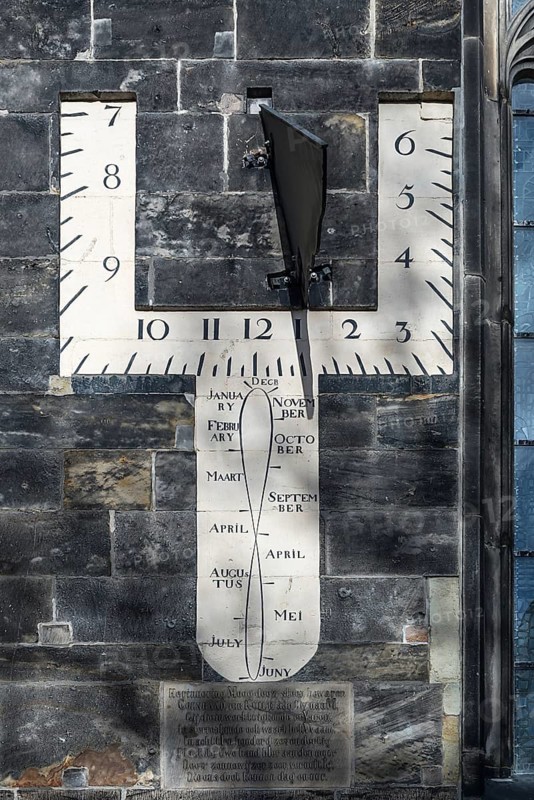 Sundial at the Grote Kerk, Enschede, the Netherlands