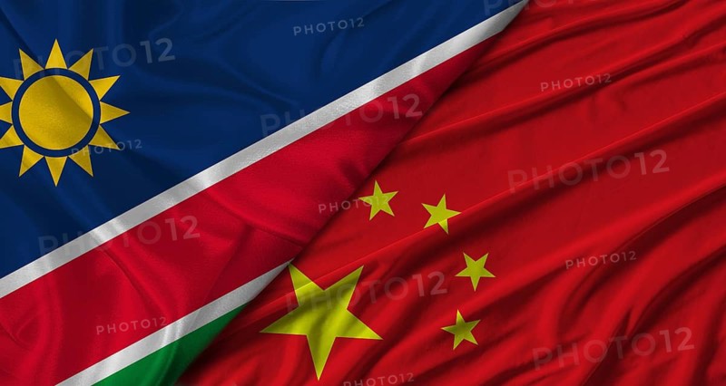 Bilateral relations between Namibia and China. Flag of Namibia and China