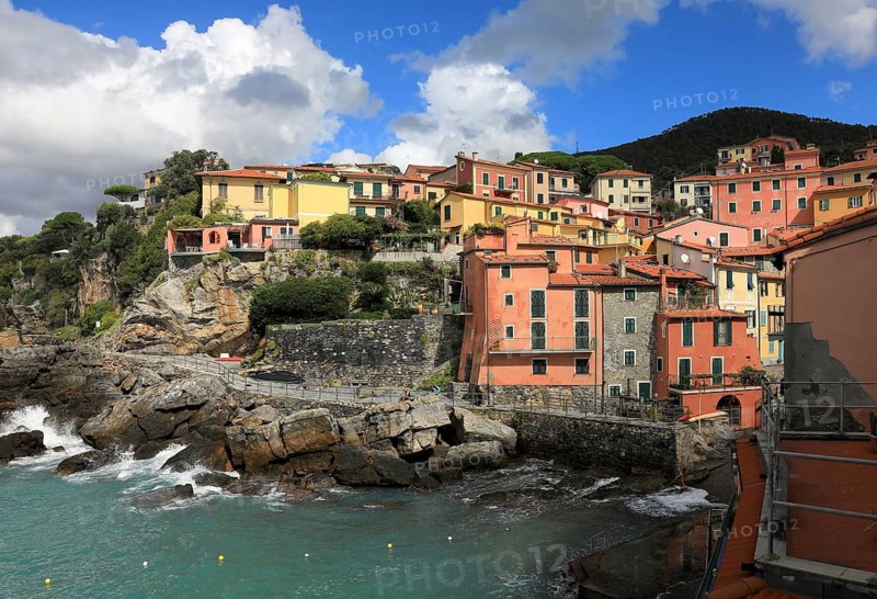 Old town on the Gulf of La Spezia, Mediterranean, Tellaro, village of the municipality of Lerici and belongs to the association I Borghi Piu Belli d'Italia, The Most Beautiful Towns in Italy, Province of La Spezia, Liguria, Italy