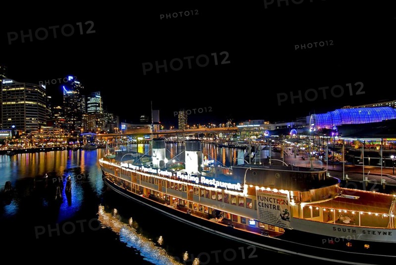 Darling Harbour at night in Sydney, Australia, Australia, Australia