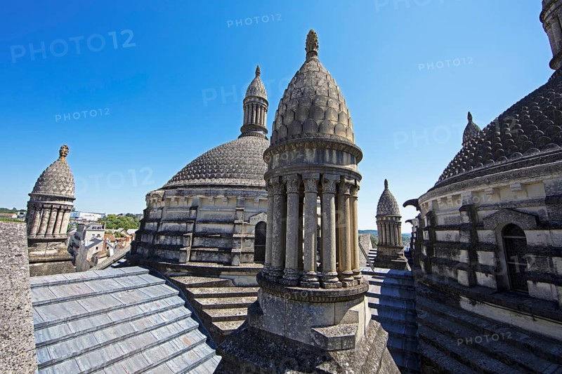 On the roofs of Saint-Front Cathedral in Périgueux, Dordogne department, Nouvelle-Aquitaine region, Périgueux arrondissement, Périgord Blanc, France