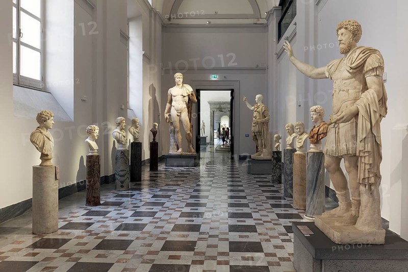 Room with Roman Sculptures, Farnese Collection, Naples National Archaeological Museum, Museo Archeologico Nazionale di Napoli, MAN, Naples, Province of Campania, Italy