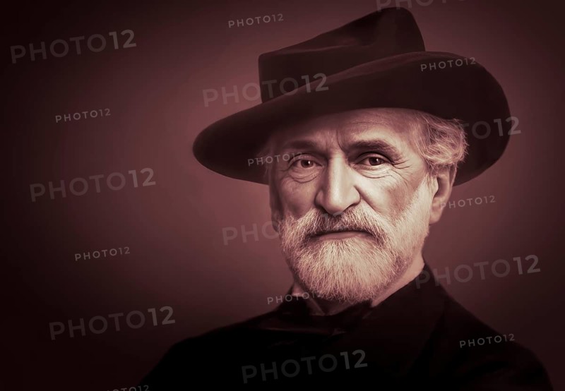 Giuseppe Fortunino Francesco Verdi, 1813 – 1901, Italian composer, digitally edited after a photograh of Brogi