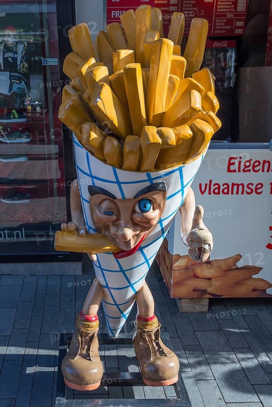 French fries figure in front of a food stand, Enschede, Netherlands