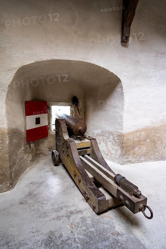 Historical cannon, Hohenwerfen Fortress, Pongau, Salzburg state, Austria