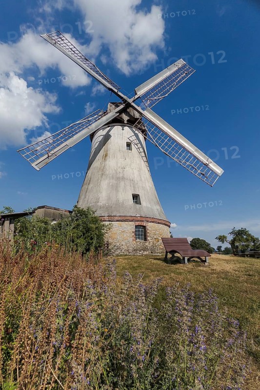 Historic windmill in Lechtingen, Wallenhorst, Lower Saxony, Germany