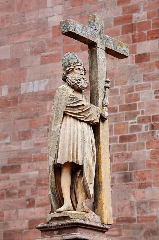 Emperor Constantine Statue, Kaysersberg Vignoble, Haut-Rhin, Alsace, Grand Est, France
