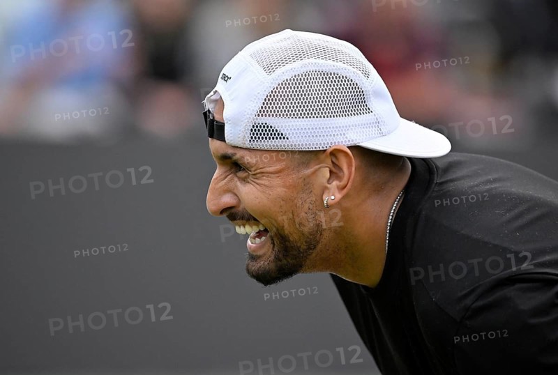 Nick Kyrgios (AUS) smiles in a portrait at the BOSS Open 2026, ATP 250 tennis tournament, a grass-court event in Stuttgart, Baden-Württemberg, Germany