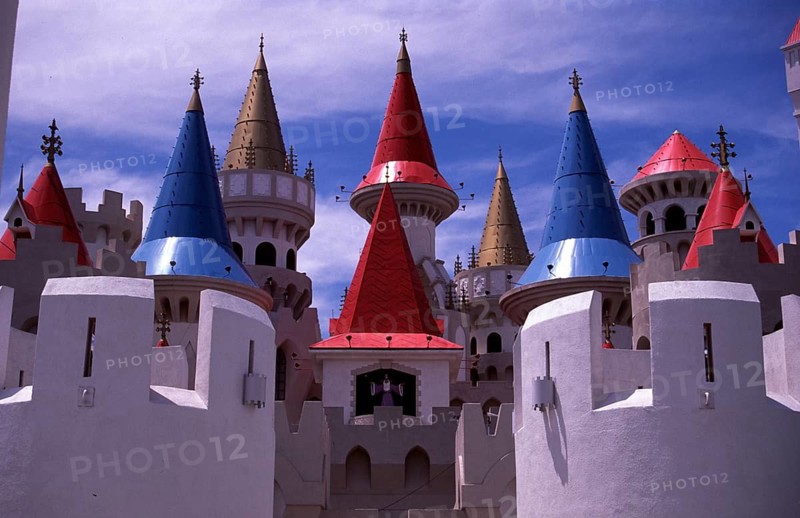Travel, Hotel Excalibur, Casino, Las Vegas, Nevada, USA, Towers. Travel, Hotel Excalibur, Casino, Colourful Towers, Play, Las Vegas, Nevada, United States of America, Las Vegas, Nevada, United States of America